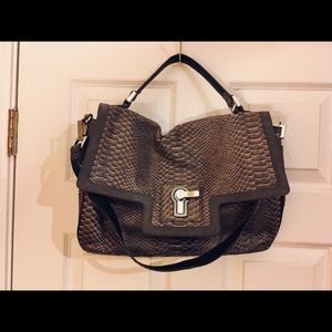 Juicy Couture python print leather handbag.